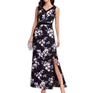 WHBM sleeveless floral maxi dress